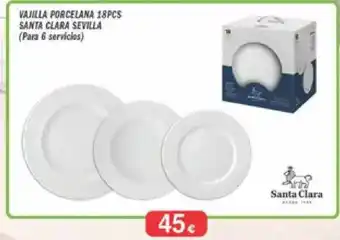 Milar Vajilla Porcelana 18pcs Santa Clara Sevilla oferta