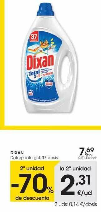 Eroski Dixan Detergente Gel oferta