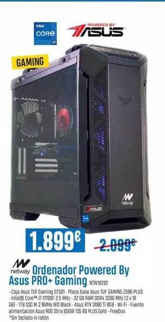 Beep Netway Ordenador Powered By Asus Pro+ Gaming oferta