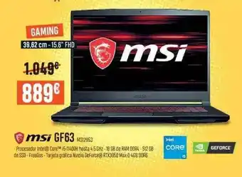 Beep Msi Gf63 Msi2953 oferta