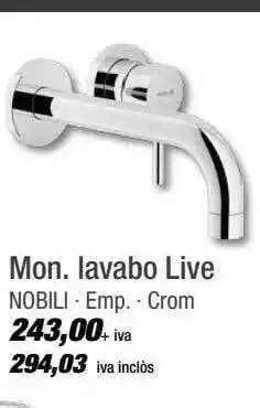 Ferrolan Mon. Lavabo Live Nobili Emp Crom oferta