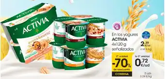 Eroski Activia En los yogures 4x120g señalizados oferta