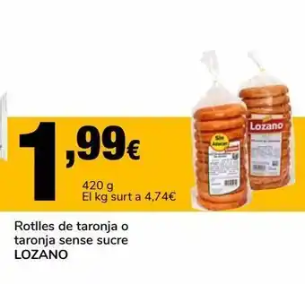 Supeco Rollos de naranja o naranja sin azúcar, lozano oferta