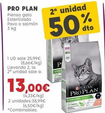 Kiwoko Pro plan pienso gato esterilizado pavo o salmón oferta