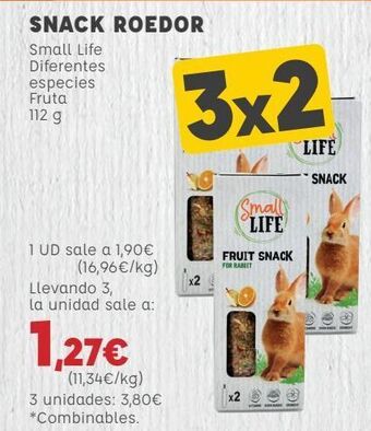 Kiwoko Snack roedor small life diferentes especies fruta oferta