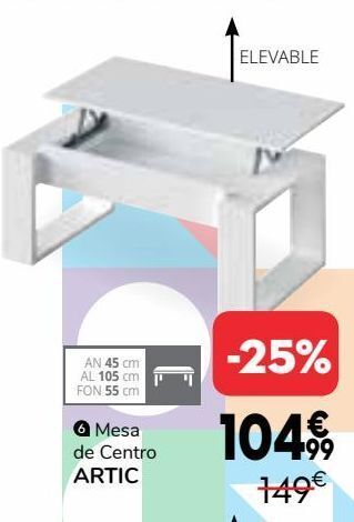 Conforama Mesa de centro artic oferta