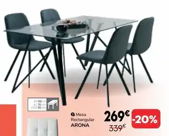 Conforama Mesa rectangular arona oferta