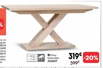 Conforama Mesa extensible avant oferta
