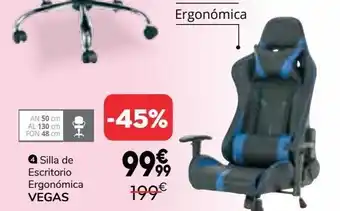 Conforama Silla de escritorio ergonómica vegas oferta