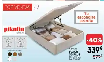 Conforama Canapé floor 3d plus 135x190 cm. oferta