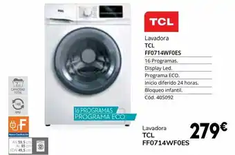 Conforama Lavadora tcl ff0714wf0es oferta