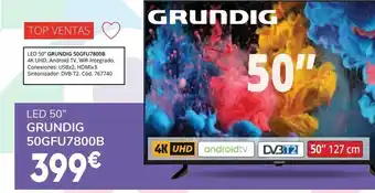 Conforama Led 50" grundig 50gfu7800b oferta