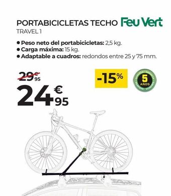 Feu Vert Portabicicletas de techo feuvert oferta