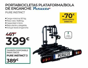 Feu Vert Portabicicletas plataforma/bola de enganche oferta