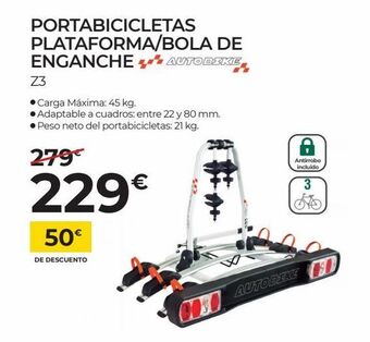 Feu Vert Portabicicletas plataforma/bola de enganche oferta