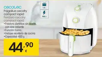 Eroski Cecotec freidora cecotry compact rapid oferta