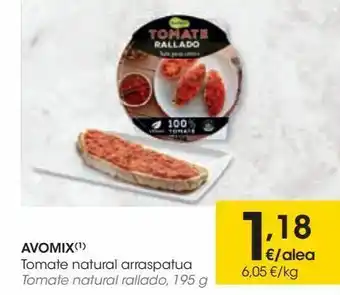 Eroski Avomix tomate natural rallado oferta