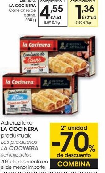 Eroski Los productos la cocinera señalizados oferta