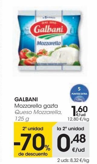 Eroski Galbani queso mozzarella oferta