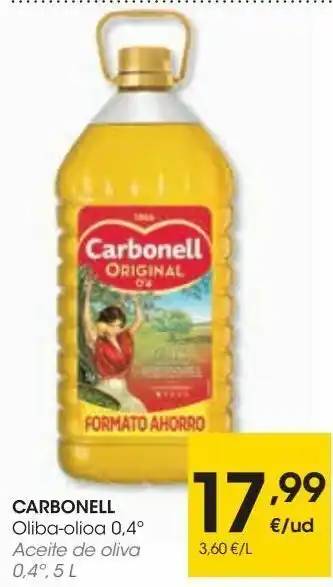 Eroski Carbonell aceite de oliva 0,4º oferta