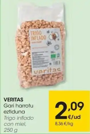 Eroski Veritas trigo inflado con miel oferta