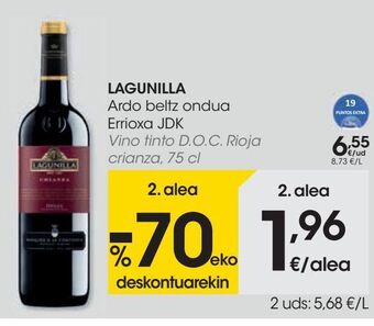 Eroski Lagunilla vino tinto d.o.c. rioja crianza oferta