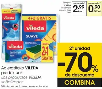 Eroski Los productos vileda señalizados oferta