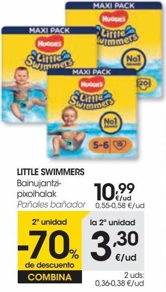 Eroski Little swimmers pañales bañador oferta