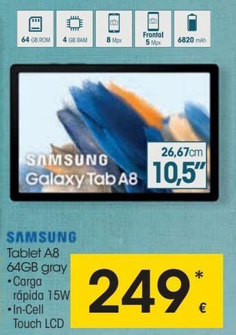Eroski Samsung tablet a8 64gb gray oferta