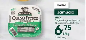 Eroski Queso fresco de burgos berta oferta