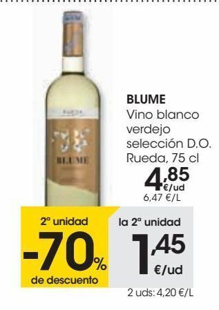 Eroski Blume vino blanco verdejo selección d.o. rueda,75 cl oferta