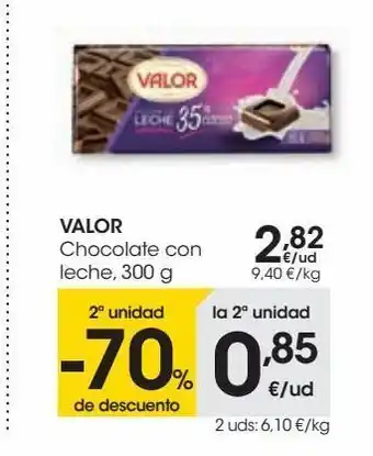 Eroski Valor chocolate con leche, 300 g oferta