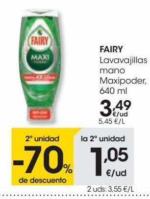 Eroski Fairy lavavajillas mano maxipoder oferta