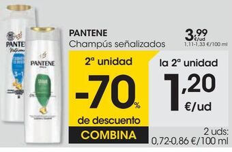Eroski Pantene champús señalizados oferta