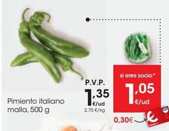 Eroski Pimiento italiano malla oferta