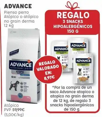 Kiwoko Advance pienso perro atópico o atópico no gran derma oferta