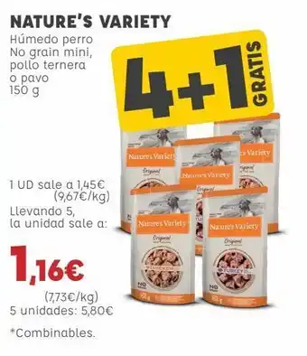 Kiwoko Nature's variety húmedo perro no grain mini, pollo ternera o pavo oferta