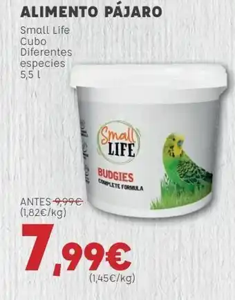 Kiwoko Alimento pájaro small life cubo diferentes especies oferta
