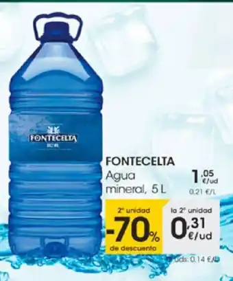 Eroski Fontecelta Agua mineral 5L oferta