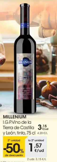 Eroski MIllenium I.G.P Vino de la Tierra de Castilla y León, tinto, 75cl oferta