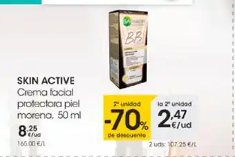Eroski Skin Active Crema facial protectora piel morena 50ml oferta