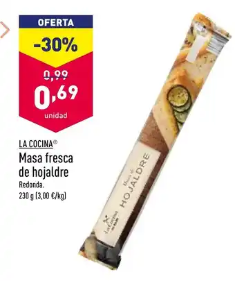 ALDI La Cocina Masa fresca de hojaldre 230g oferta