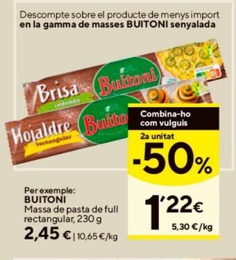 Caprabo Masa de hojaldre buitoni oferta