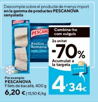 Caprabo Filetes de bacalao pescanova oferta