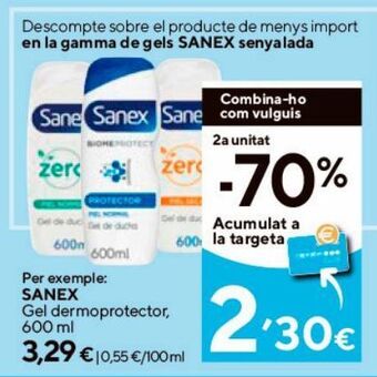 Caprabo Gel de baño sanex oferta