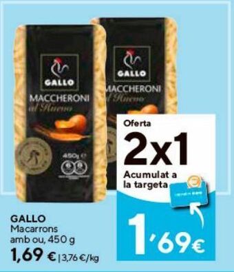 Caprabo Macarrones gallo oferta