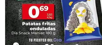 Dia Supermercados Patatas Fritas Onduladas Dia Snack Maniac oferta