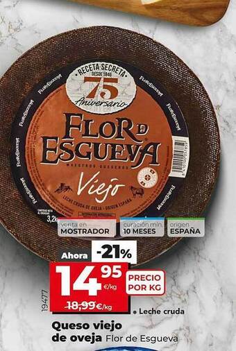 Dia Supermercados Queso Viejo De Oveja Flor De Esgueva oferta