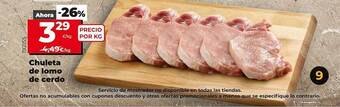 Dia Supermercados Chuleta De Lomo De Cerdo oferta