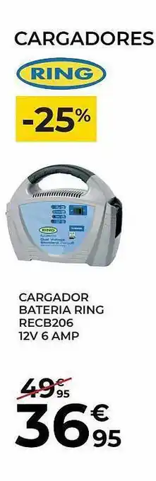 Feu Vert Cargador Bateria Ring Recb206 12v 6 Amp oferta